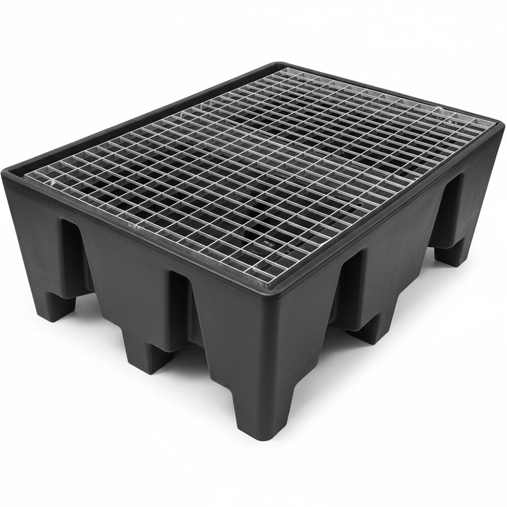 Bac de rétention pour palette europe eco - plast'up rotomoulage - NOIR