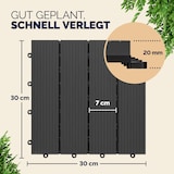 thumbnail of Casaria WPC Fliesen 22x Klassik Anthrazit