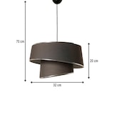 thumbnail of WellHome - Lampada da soffitto da 70 cm in argento e antracite