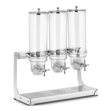 Royal Catering Dispensador de cereais - 10,5 litros - aço inoxidável