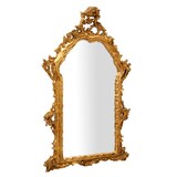 thumbnail of Specchiera da parete in legno finitura foglia oro anticata elegante per cucine moderne e rustiche