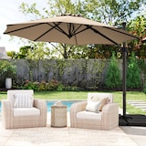 thumbnail of Sombrilla COSTWAY, sombrilla con brazo lateral y manivela, sombrilla de jardín inclinable, rotación de 360°, sombrilla grande para patio.