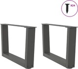 thumbnail of vidaXL Couchtischbeine V-Form 2 Stück Anthrazit 50x(30-31,3) cm Stahl