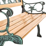 thumbnail of tectake Panchina da giardino Kathi, in legno e ghisa 2 posti 124 x 60 x 83 cm - marrone - 401426