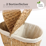 thumbnail of Lycce Wäschekorb 2 Fächer, Wäschebox mit Deckel und Wäschesack