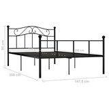 thumbnail of vidaXL Bettgestell Schwarz Metall 140×200 cm
