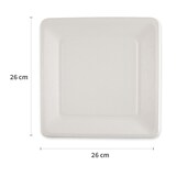 thumbnail of 50x BIO Zuckerrohrteller 26x26cm quadratisch Einwegteller aus Zuckerrohr