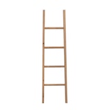 thumbnail of Biscottini Holzleiter 130x35 cm– Handtuchhalter für den Boden – Handtuchhalter für das Badezimmer – Moderne dekorative Badezimmerleiter – Aufbewahrung