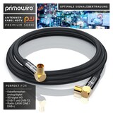 thumbnail of Primewire Antennenkabel 90° gewinkelt, Koax, TV-Kabel, RF, IEC, HDTV, 4-fach Schirmung, 75 Ohm, 120dB - 3m