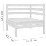 thumbnail of vidaXL Garten-Ecksofas 2 Stk. Weiß Massivholz Kiefer