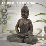 thumbnail of ECD Germany Buddha Figur 63 cm Bronze Polyresin Wetterfest Sitzend Feng Shui Statue Gartenfigur Deko Innen Außen