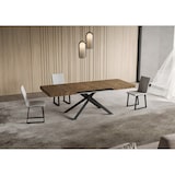 thumbnail of Niket ausziehbarer Nussbaumtisch 120/380x90 cm mit anthrazitfarbenen Beinen