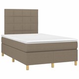 thumbnail of vidaXL Boxspringbett mit Matratze & LED Taupe 120x190 cm Stoff