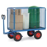 thumbnail of Handpritschenwagen, Tragl. 1000kg, Ladefl. LxB 1200x800mm, Siebdruckplatte, 4 Wände