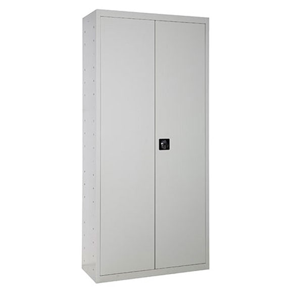Armoire multiusage 2 portes et 4 plateaux GRIS/GRIS 1800x800x400 mm (haut x largeur x profondeur)