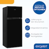 thumbnail of Exquisit Kühl-Gefrierkombination, Kühlschrank mit Gefrierfach, 4-Sterne-Gefrieren, 206 Liter, KGC5270-45-010E schwarz