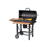 thumbnail of Tarrington House Louisiana houtskoolbarbecue, 71 x 35 cm grilloppervlak, uitklapbare zijplanken, verrijdbaar, staal/hout, zwart