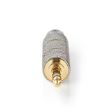 thumbnail of Nedis Stereo-Audio-Adapter - 3.5 mm Stecker - 6.35 mm Buchse - Vergoldet - Gerade - Metall - Gold / Metall - 1 Stück - Verpackung mit Sichtfenster