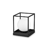 thumbnail of lingotto tl1 big, tischleuchte aus schwarzem metall mit opalglasdiffusor, ideal lux
