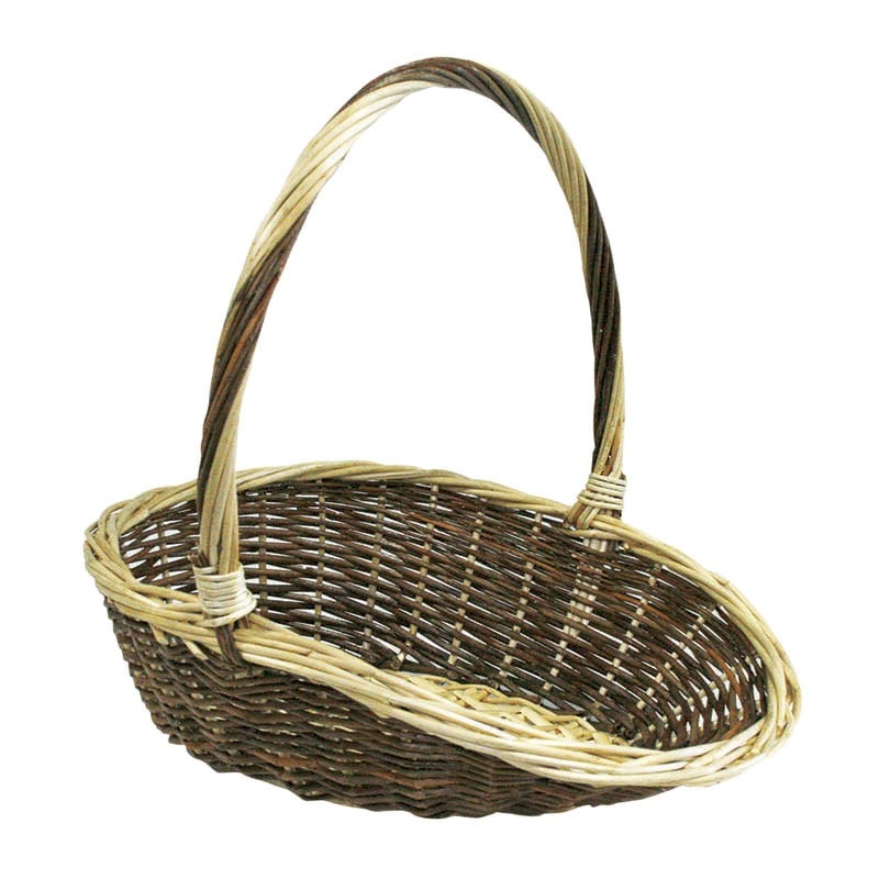 CREAPAK Glanne panier de présentation incliné osier brut  40x32x13/36 cm - carton de 25