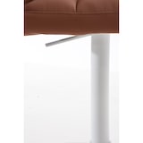 thumbnail of Banco de bar Damaso com revestimento em imitação de pele marrom claro/branco