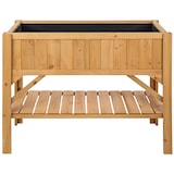 thumbnail of tectake potager sur pied avec étagère et rangement bois pin imprégné marron 119x57x90 cm jardin élevé