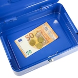 thumbnail of HMF Geldkassette abschließbar, Kasse mit Münzeinsatz, 5 Münzfächer, 25 x 18 x 9 cm, Blau