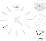 thumbnail of 3D-Wanduhr Modernes Design 100 cm XXL Silbern