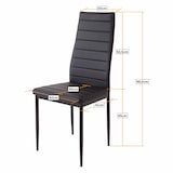 thumbnail of Albatros Esszimmerstühle MILANO 6er Set, Schwarz - Polsterstuhl mit Kunstleder-Bezug, Modernes Stilvolles Design am Esstisch - Küchenstuhl Stuhl