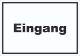 thumbnail of Eingang Schild mit Text Zugang Eintritt waagerecht A4 Rückseite selbstklebend