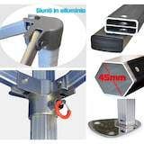thumbnail of Gazebo 3x3 m bianco certificato IGNIFUGO SENZA laterali pieghevole alluminio piantone esagonale 45mm