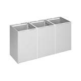 thumbnail of PROREGAL Robustes Abfall- und Wertstoffsammelsystem 3-Fach | ohne Deckel | 60 Liter, HxBxT 57x106x40,5cm | Kunststoff | Grau | Mülleimer Abfalleimer