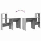 thumbnail of vidaXL Schreibtisch Graues Sonoma 131,5 x 50 x 106,5 cm Holzwerkstoff