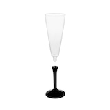 thumbnail of MONOUSO - Mehrweg Sektglas aus PS Fuß Schwarz 160ml 2-teilig (20 Stück)