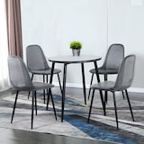 thumbnail of Dmora Set di 4 sedie Dabdalhad, Poltrona in PET, Sedia da pranzo ergonomica, Seduta per riunioni, 53x46h81 cm, Fumé