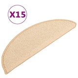 thumbnail of vidaXL Trapmatten 15 st 56x17x3 cm Crème Halfrond