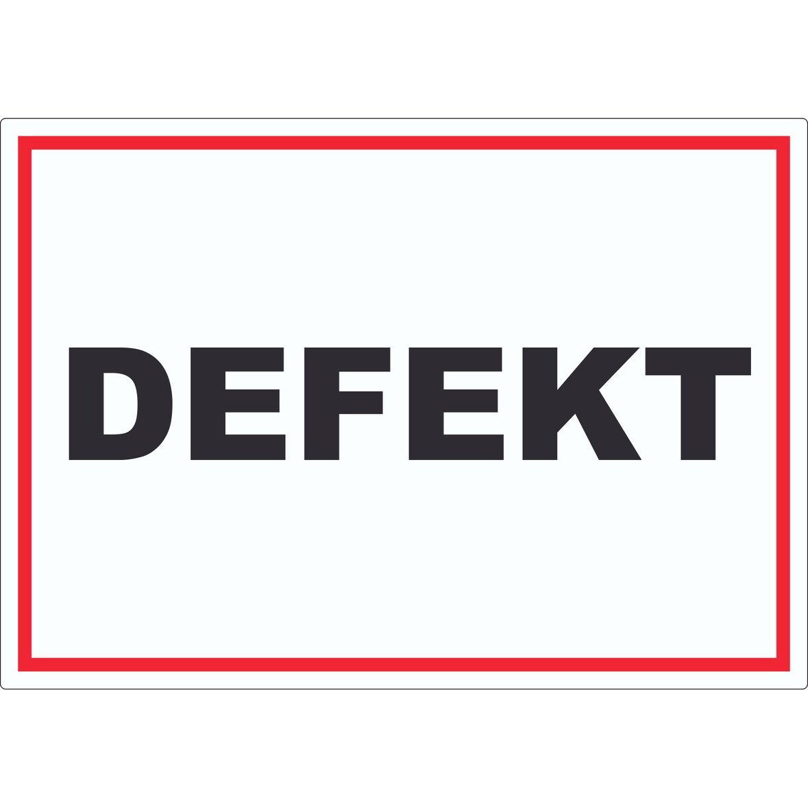Defekt Aufkleber A0 (841x1189mm)