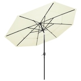 thumbnail of Parasol de jardin à 3 niveaux avec mât en aluminium sable 3 m Modèle Helios Nova