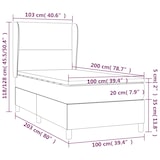 thumbnail of vidaXL Boxspringbett mit Matratze & LED Cappuccino-Braun 100x200cm