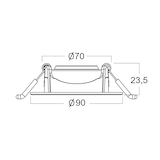 thumbnail of 7w dimmbar LED Einbauspot Einbauleuchte Einbaustrahler 500 Lumen Neutralweiß weißer Rahmen rund IP40 schwenkbar Ø 9,0 cm