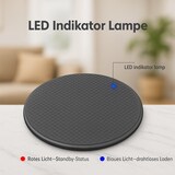 thumbnail of QI Wireless Ladestation Induktives Ladegerät mit Kabel Schwarz geeignet für iPhone Samsung Google Pixel Xiaomi und weitere Smartphones