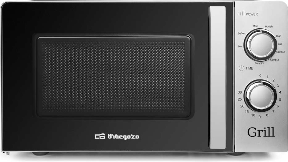 Orbegozo Microondas Con Grill MIG 2138, con 20 Litros de capacidad, 5 Niveles de funcionamiento y 3 funciones combinadas, temporizador, 700-900 W