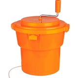 thumbnail of Muvell Salatschleuder | 12 Liter | geschützter Antrieb & Hebelbremse | 36 cm Durchmesser 40 cm Höhe | Farbe: Orange | Salattrockner, Salat Spinner