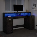 thumbnail of vidaXL Schreibtisch Schwarze Eiche 160 x 55 x 91 cm Holzwerkstoff