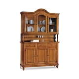 thumbnail of shopinnovativo -Cristalliera 6 ante 3 cassetti in stile classico in legno e mdf con rifinitura in noce lucido 150x43x220 H
