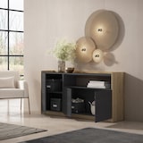 thumbnail of Sideboard, Highboard, 156x80x37 cm, 3 Türen, Wohnzimmer, Küche, Schwarz Eiche