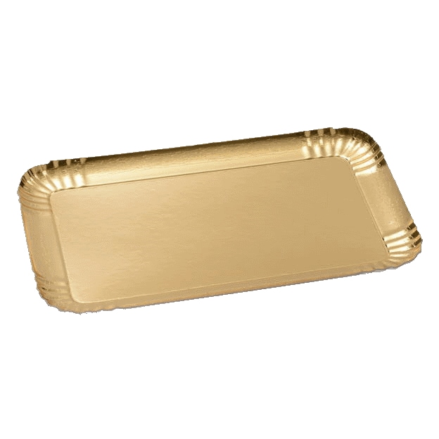 Plateau traiteur or 28x19cm par 100 pièces JORIDEAL