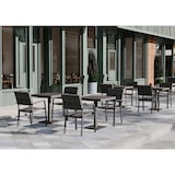 thumbnail of METRO PROFESSIONAL Mesa de bistrô Balsario, alumínio/rattan PE, 70 x 70 cm, quadrada, cinzento