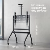 thumbnail of ONKRON Professionale Supporto TV Ruote 60-120", Mobile TV Etagere, 120 kg - Piedistallo TV Mobile VESA 1000x600 / Altezza Regolabile TS2080-B Nero