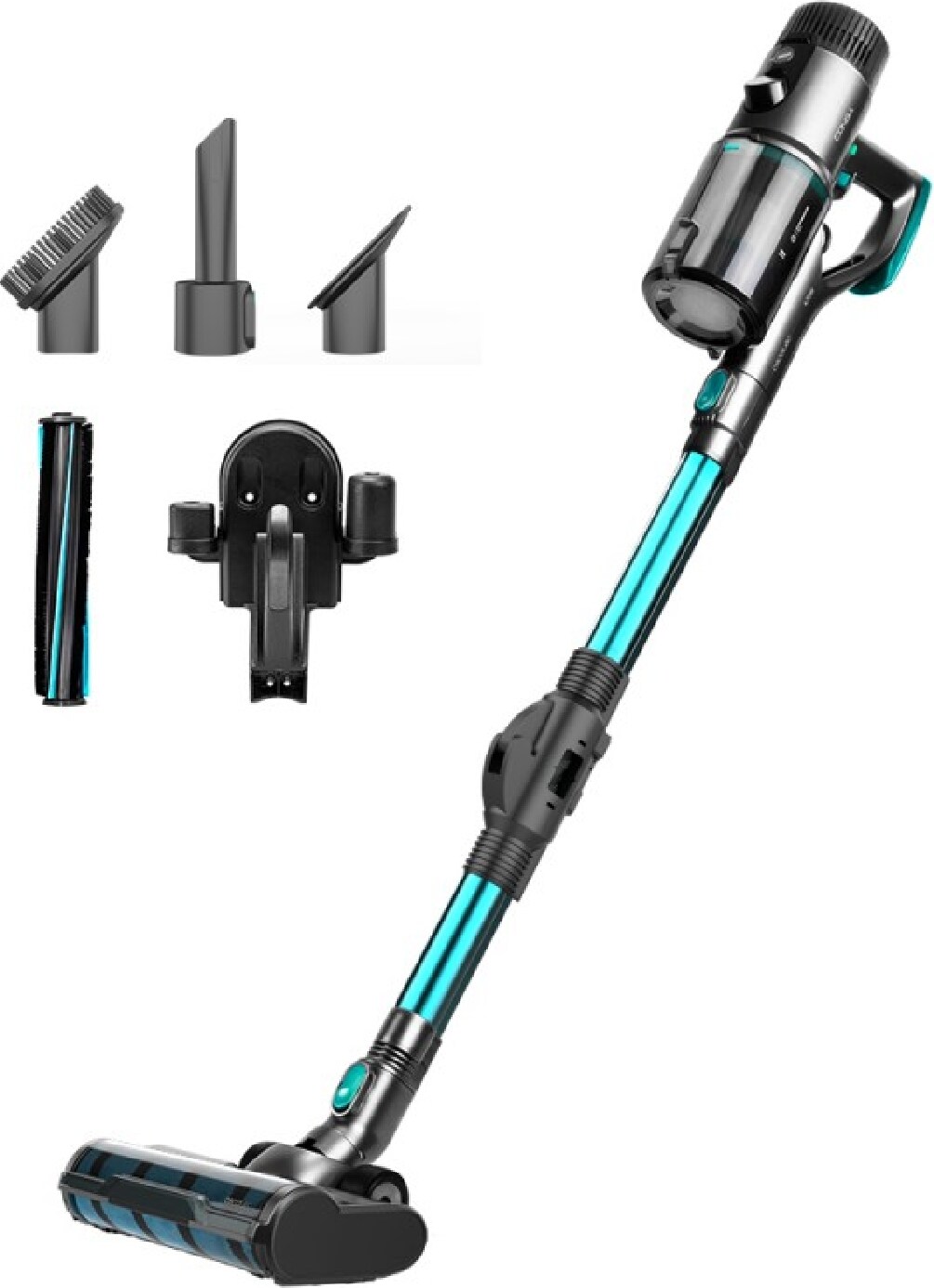 Cecotec Aspirador Escoba sin Cable Digital 3 en 1 Conga Rockstar 890 Advance Ergoflex. 480 W y 30 kPa, Accesorios